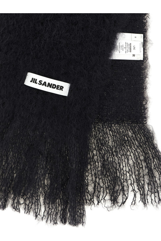Small mohair scarf Black