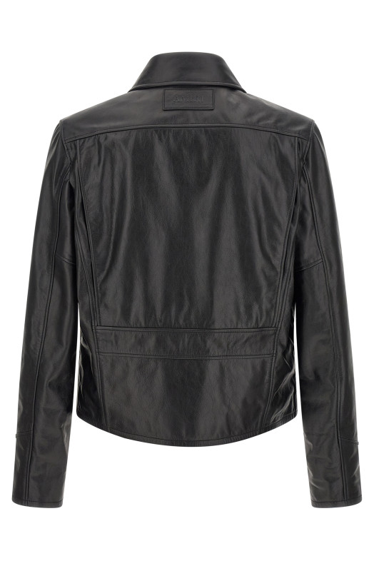 Кожаная куртка на молнии, чёрная AMIRI AM426JA0310002