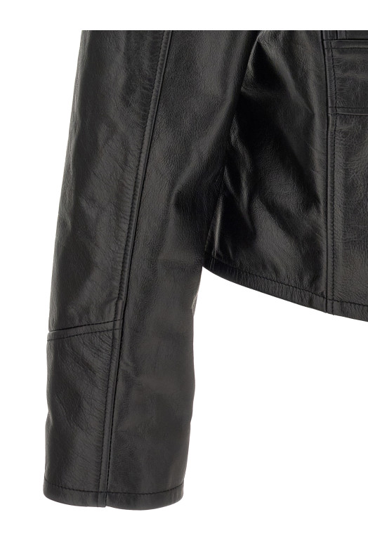 Кожаная куртка на молнии, чёрная AMIRI AM426JA0310002