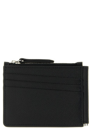 Wallet with 'Four Stitches' clip Black