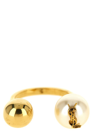 'Cassandre' Ring with Pearl and Sphere White