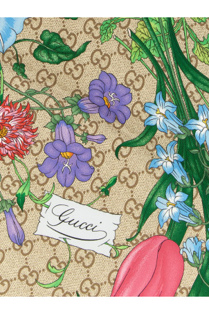 Carré GG and 'Gucci Flora' Beige