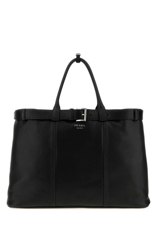 Black leather large Prada Buckle handbag Black PRADA (2VG126VOJO2ZQ4)