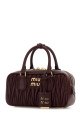 Grape leather Arcadie handbag MIU MIU (5BB142VOONAN88)