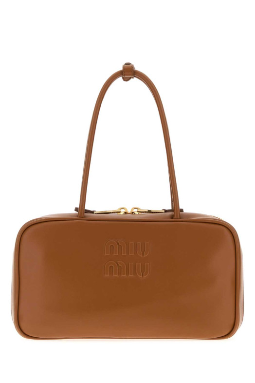 Caramel leather shoulder bag MIU MIU (5BB1722CRW)