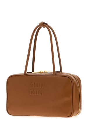 Caramel leather shoulder bag MIU MIU (5BB1722CRW)