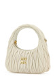 White nappa leather Wander handbag Black MIU MIU (5BC125VOOYAN88)