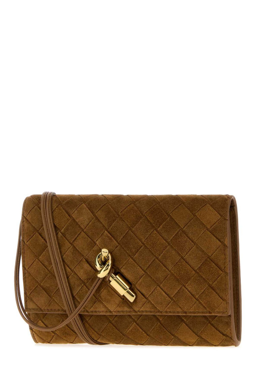 Camel suede clutch BOTTEGA VENETA (836940V5ZZ4)