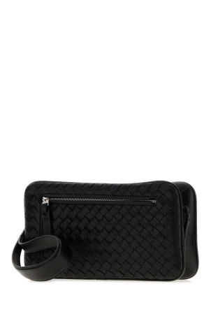 Black leather small Soffietto clutch BOTTEGA VENETA (A006JLV60G0)