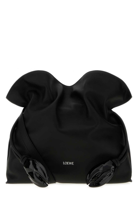 Black nappa leather LOEWE X Cosima von Bonin Flamenco clutch Black LOEWE (A411FLCX06)