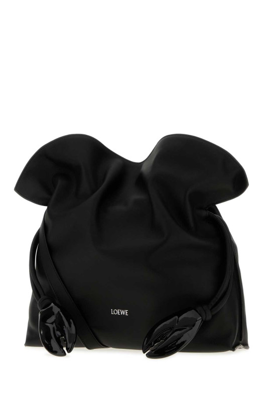 Black nappa leather LOEWE X Cosima von Bonin Flamenco clutch Black LOEWE (A411FLCX06)