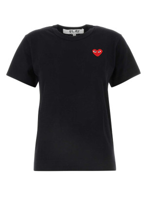 Black cotton t-shirt Black COMME DES GARCONS PLAY (AXT108051)