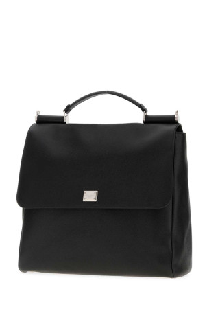 Black leather Sicily briefcase Black DOLCE & GABBANA (BM2447BG065)