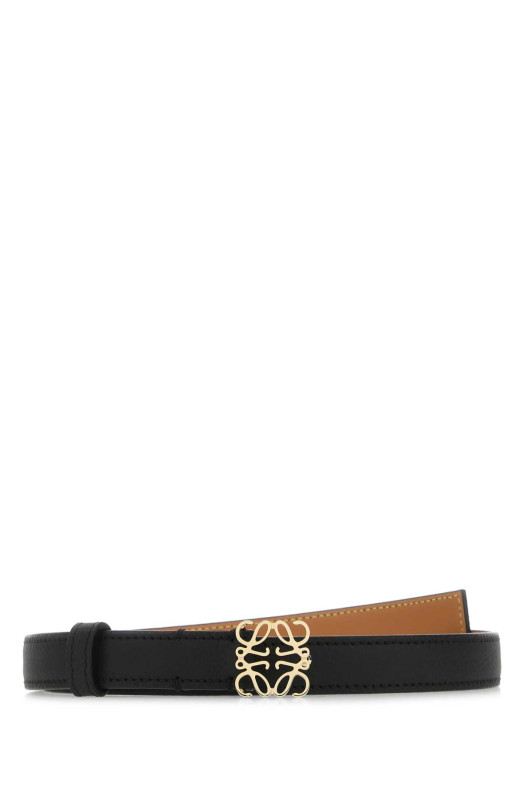 Black leather belt Black LOEWE (E821Z15X02)