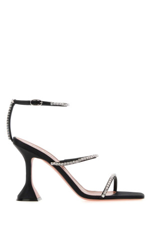 Black satin Gilda sandals AMINA MUADDI (GILDASANDAL95)