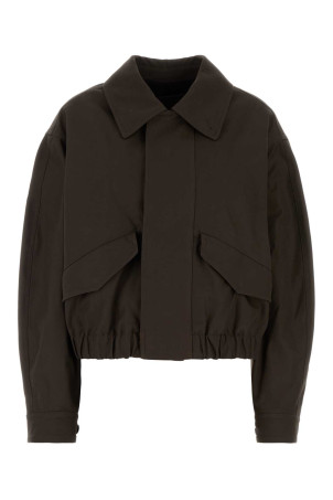 Chocolate cotton bomber jacket LEMAIRE (OW1248LF1452)
