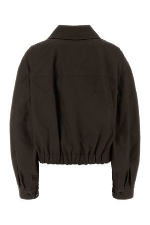 Chocolate cotton bomber jacket LEMAIRE (OW1248LF1452)