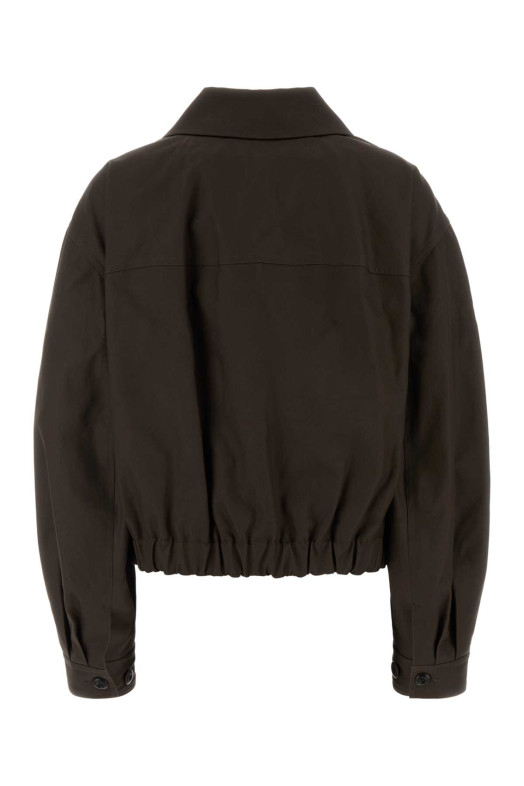 Chocolate cotton bomber jacket LEMAIRE (OW1248LF1452)