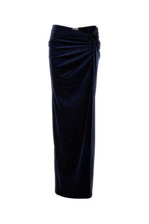 midnight blue stretch velvet Zohra skirt THE ANDAMANE (TM200312ATJP198)