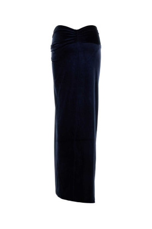 midnight blue stretch velvet Zohra skirt THE ANDAMANE (TM200312ATJP198)