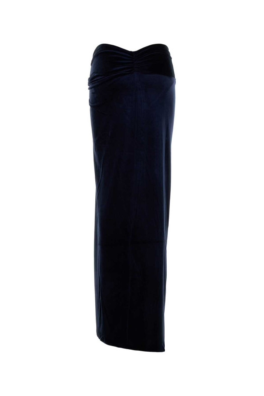midnight blue stretch velvet Zohra skirt THE ANDAMANE (TM200312ATJP198)