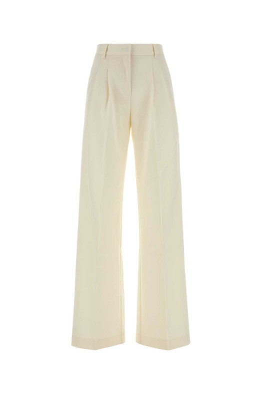 Ivory stretch gabardine Nathalie wide-leg pant Beige THE ANDAMANE (TM200409ATNW070)