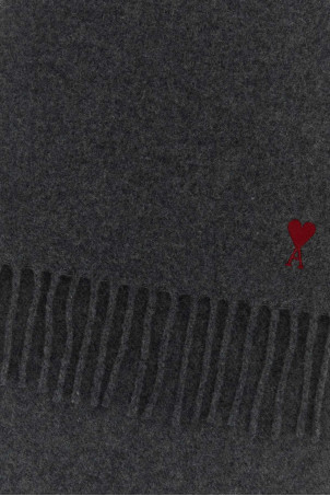 Dark grey wool scarf AMI (USF705AW0047)