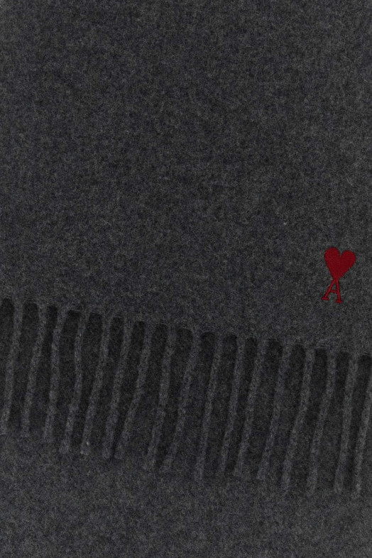 Dark grey wool scarf AMI (USF705AW0047)