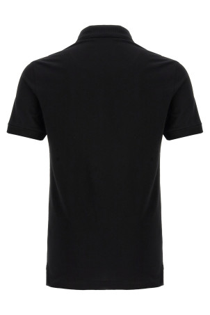 Embroidery piquet polo Black