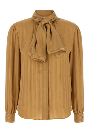 Lavallière neck blouse Beige