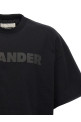 Футболка с принтом логотипа, черная JIL SANDER J21GC0168J20243001