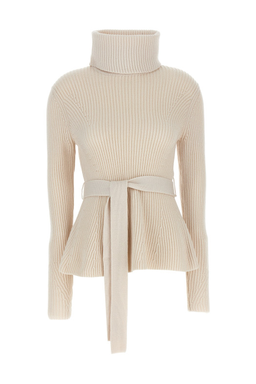 'Illustration Peplum' sweater Beige