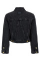 Cropped denim jacket Black