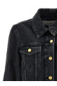 Cropped denim jacket Black