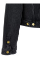 Cropped denim jacket Black