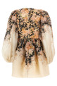 'Illustration Draped Mini' dress Multicolor
