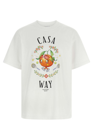 'Casa Way Orange Mascot' T-shirt White