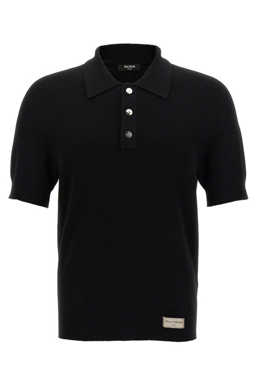 'Label' polo shirt Black