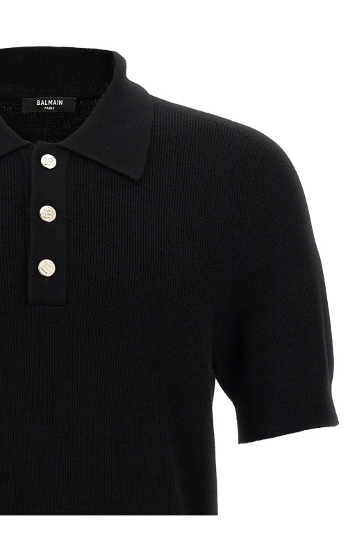 'Label' polo shirt Black