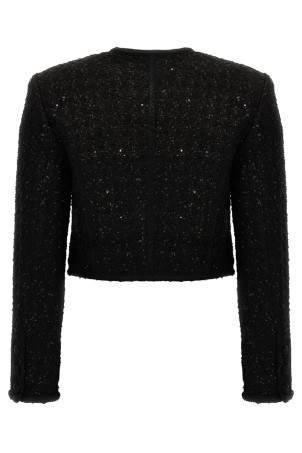 Sequined blazer Black