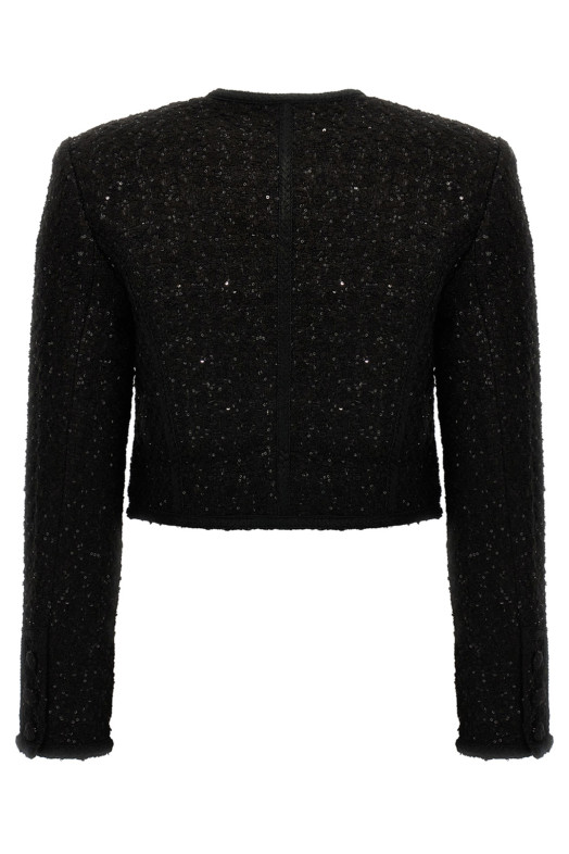Sequined blazer Black