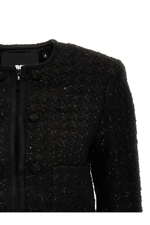 Sequined blazer Black