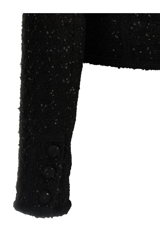 Sequined blazer Black