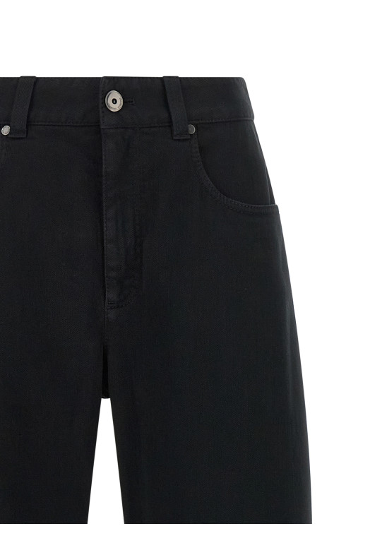 High waist jeans Black