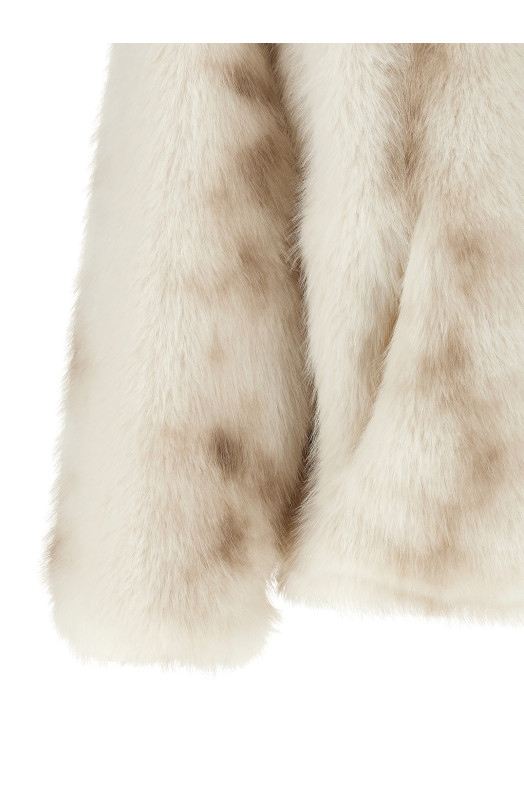 Faux fur bomber jacket Beige