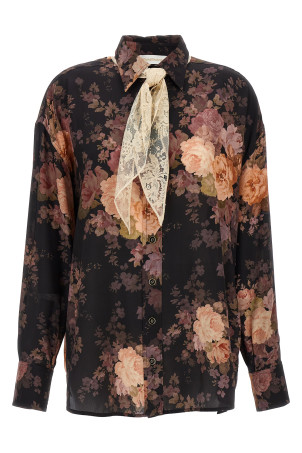 'Illustration Lace Scarf' shirt Multicolor