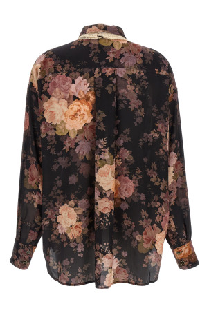 'Illustration Lace Scarf' shirt Multicolor