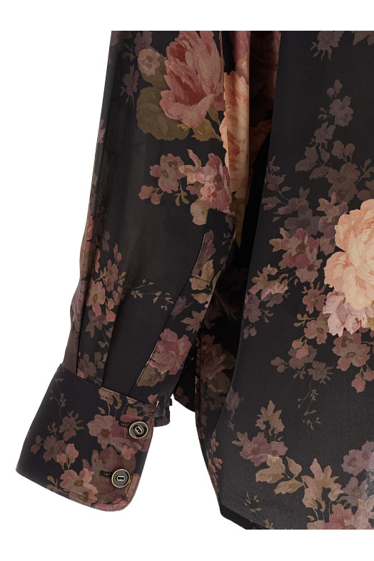 'Illustration Lace Scarf' shirt Multicolor