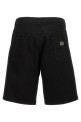 Stretch denim bermuda shorts Black