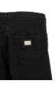 Stretch denim bermuda shorts Black